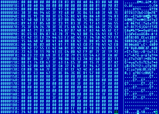 EEPROM hexa-view