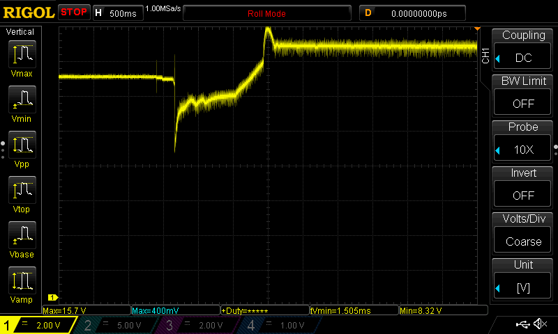 battery start pulse voltage drop