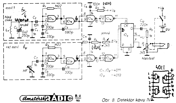 detektor kov-schema