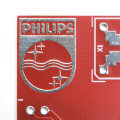 motiv odznku Philips na PCB