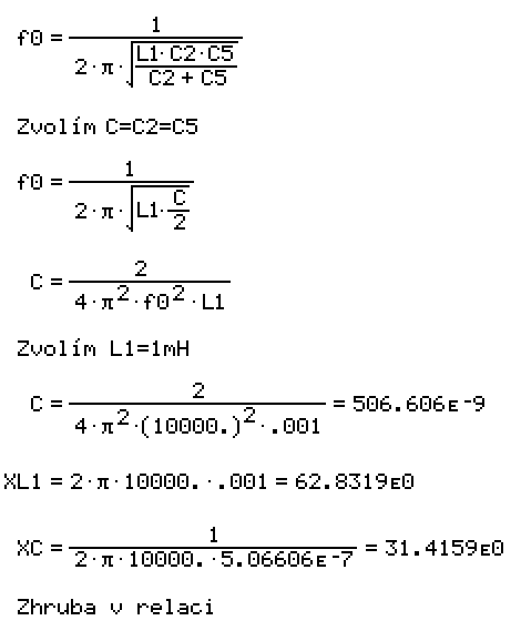 vypocet rezonatoru