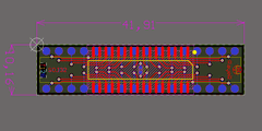 redukce SOJ32 na DIL32 - PCB layout