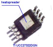 UCC27322 SMD package bottom