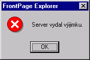 ( X ) Server vydal vjimku. [OK]