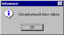 ( i ) Uivatel peruil tec vlkno. [OK]